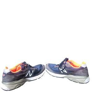 New Balance 990 V4 Blue Orange Athletic Sneakers Women's Size 10